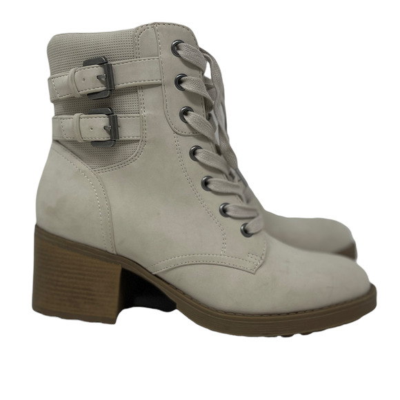 Fergie Shoes - Fergie Light Gray Lace up Ankle  Boots Size 7.5
